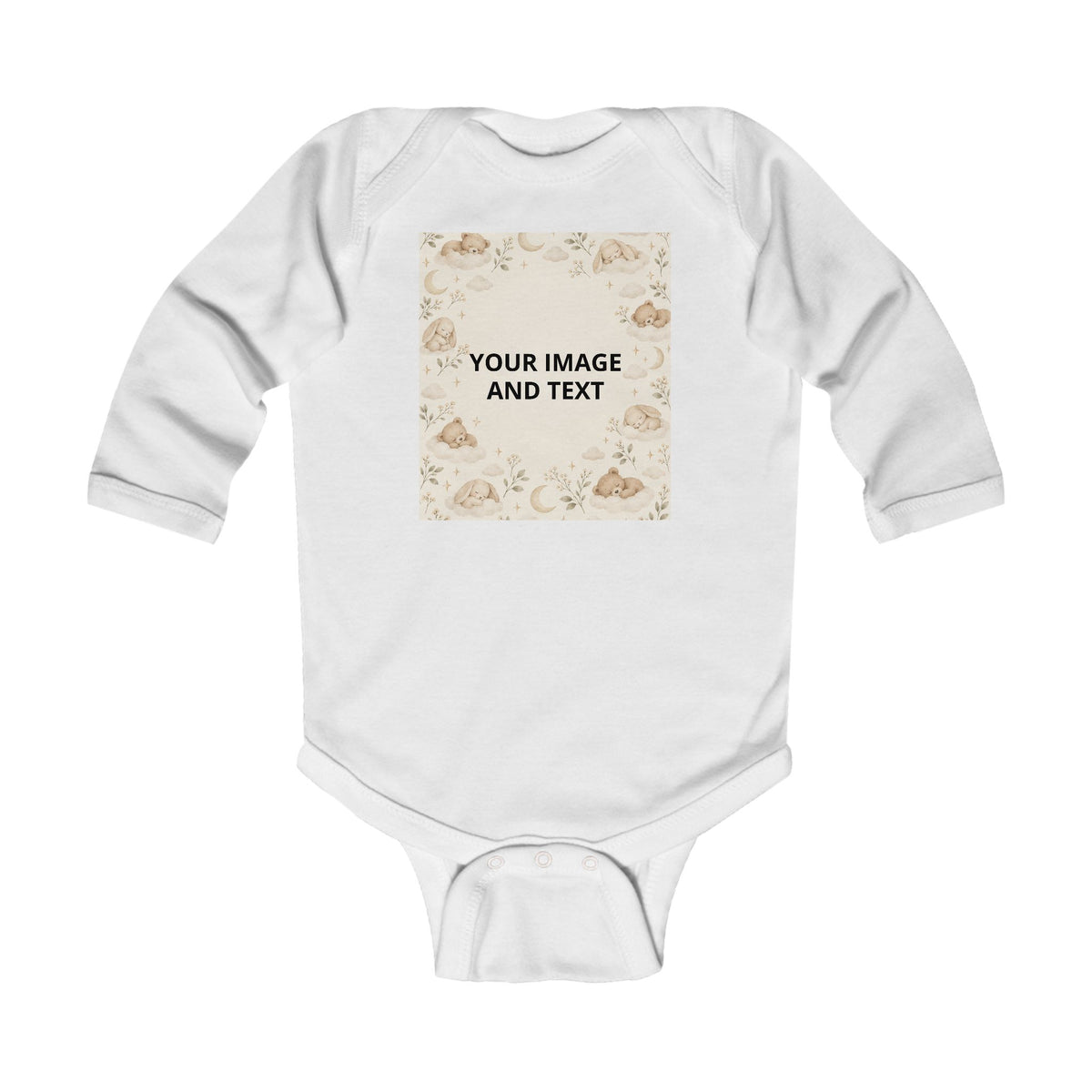 Little Moon Personalized Bodysuit, Long Sleeve