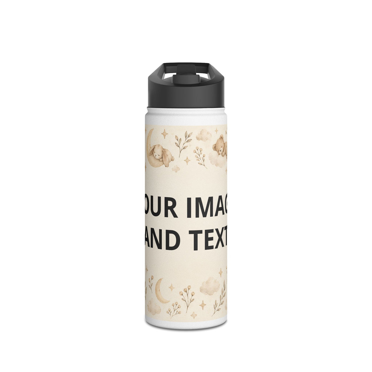Bunny Floral Water Bottle
