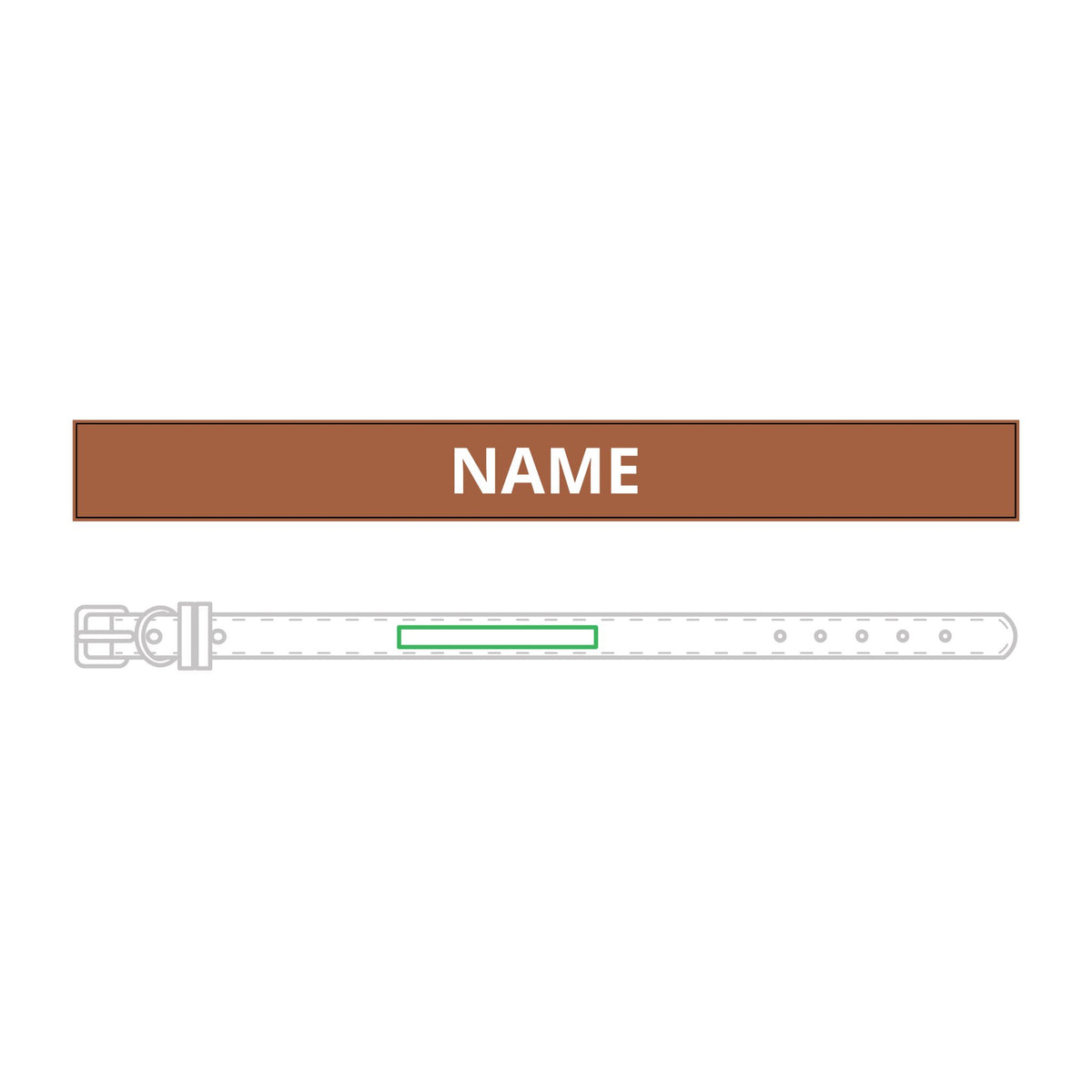 Personalised Leather Collar – Engraved