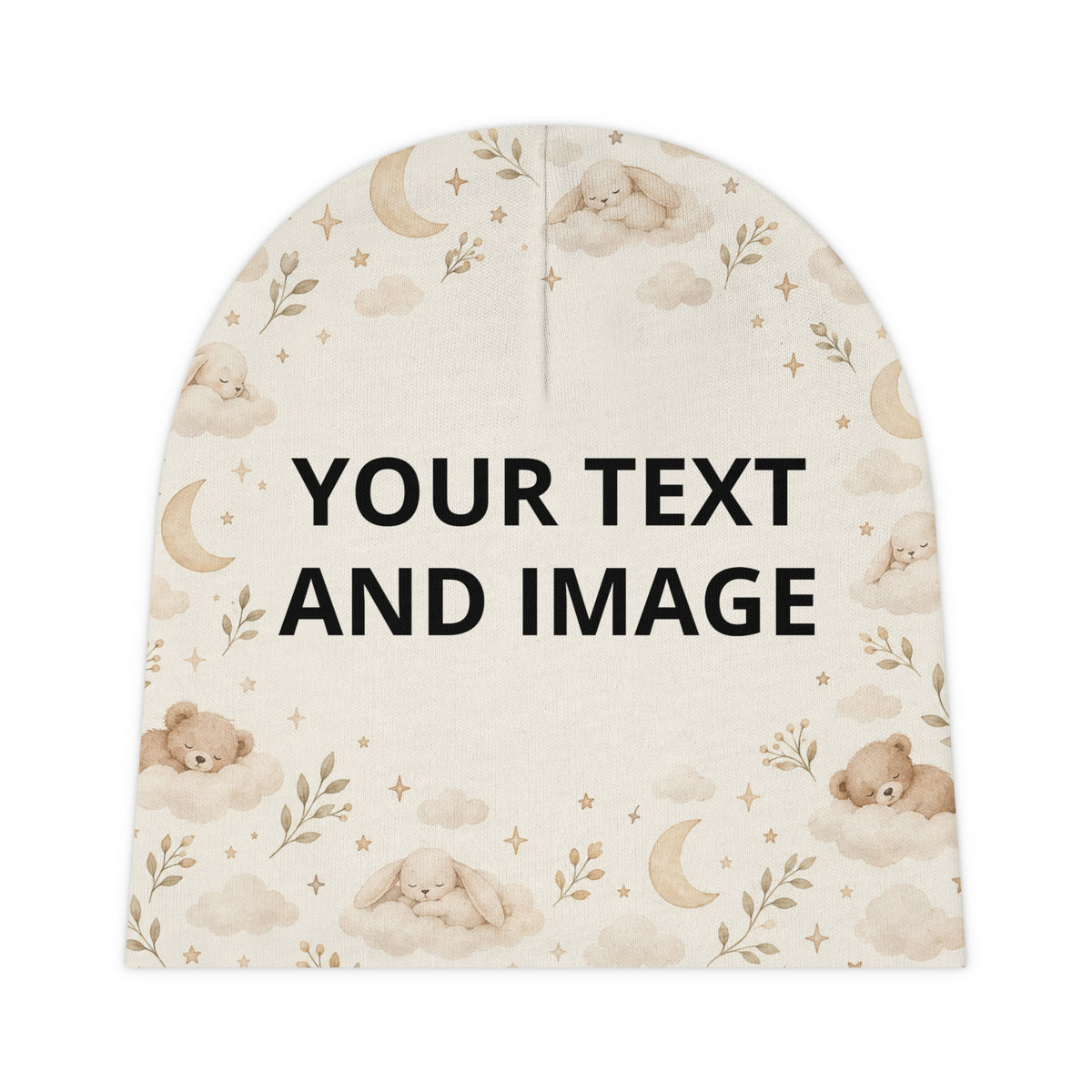 Little Moon Personalized Baby Beanie