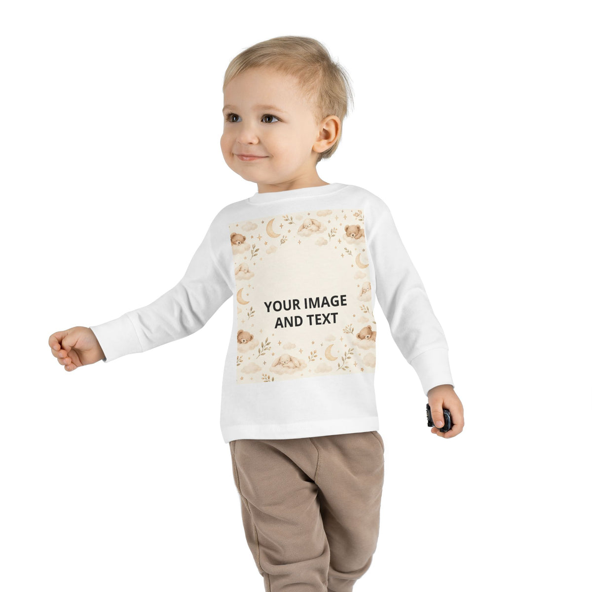 Little Moon Personalized Toddler Long Sleeve Tee