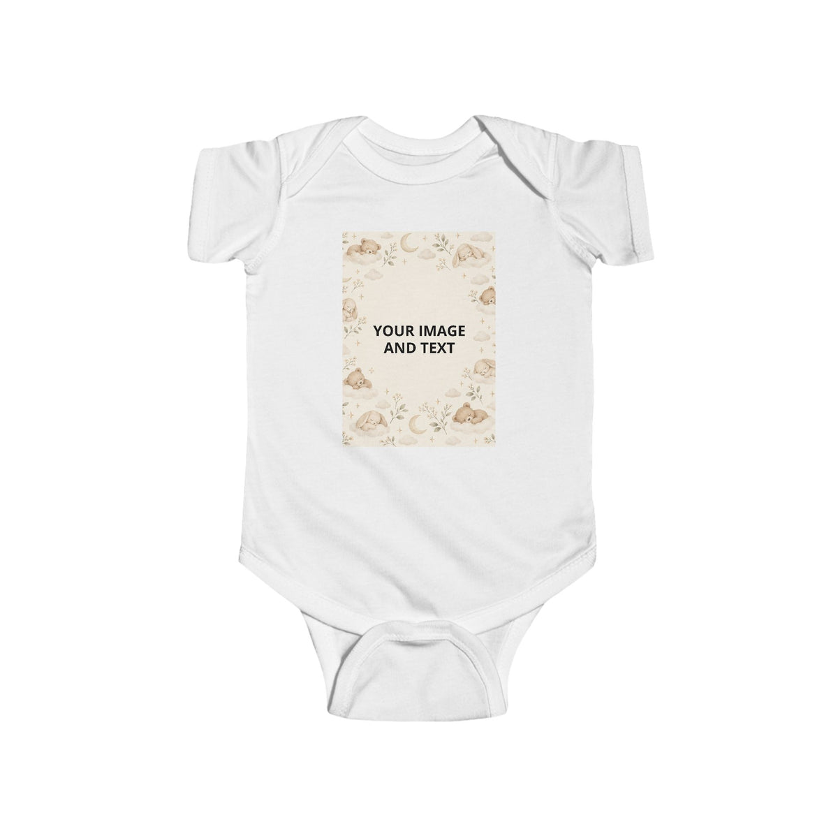Little Moon Personalized Bodysuit, Short Sleeve