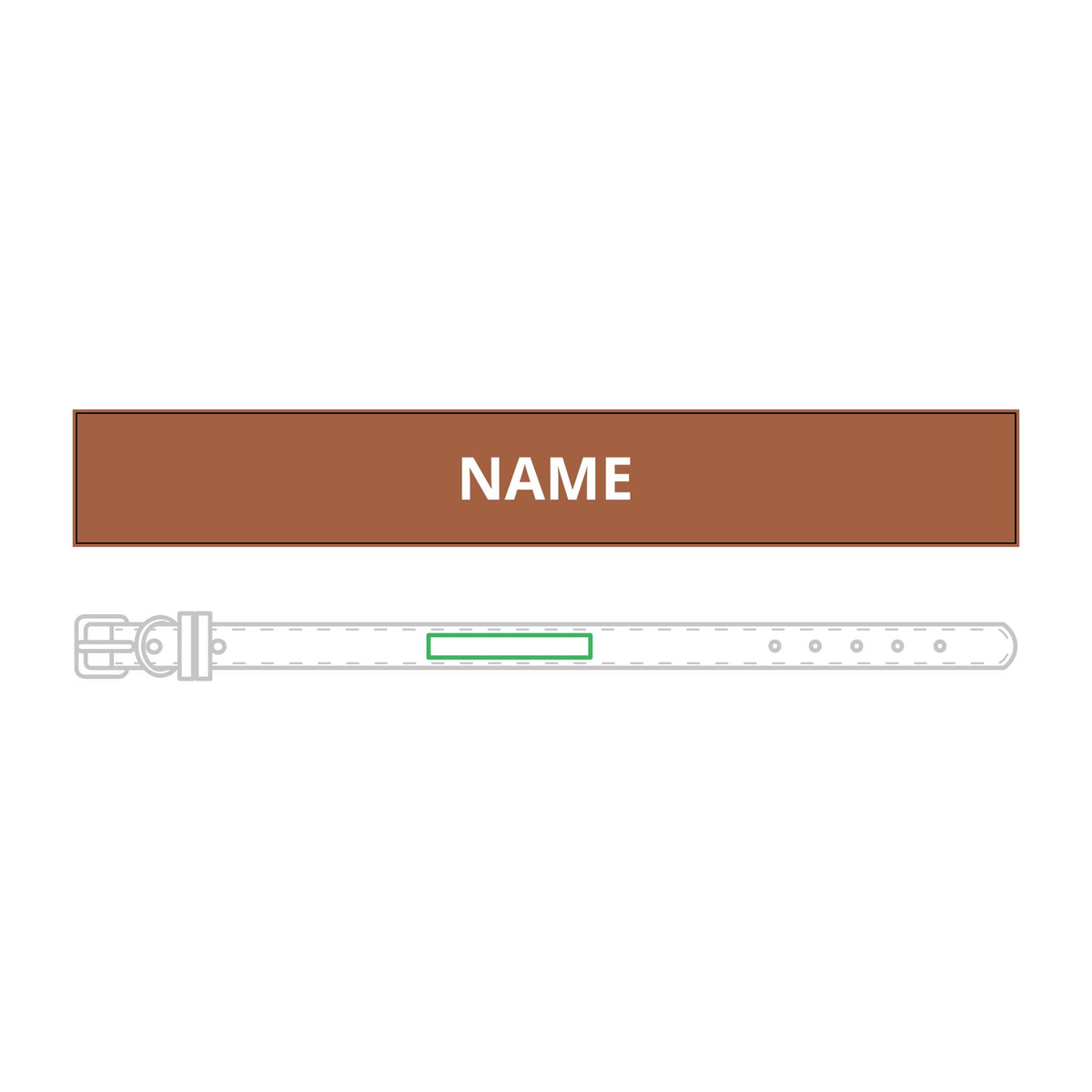 Personalised Leather Collar – Engraved