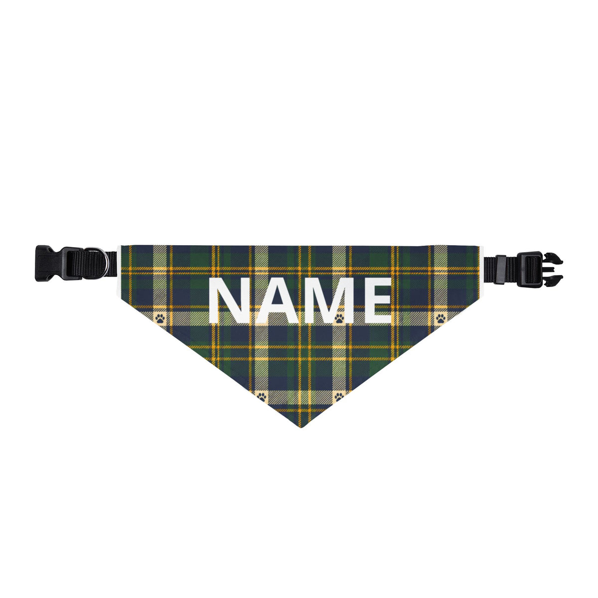 Personalised Clip-on Bandana – Tartan