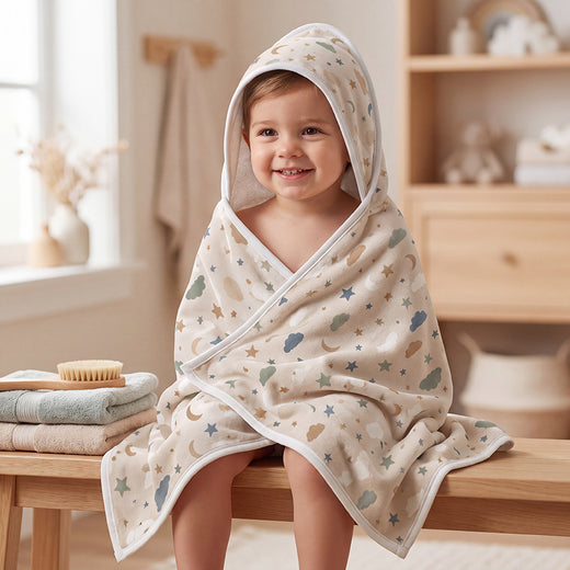 Little Moon Personalized Hooded Baby Towel