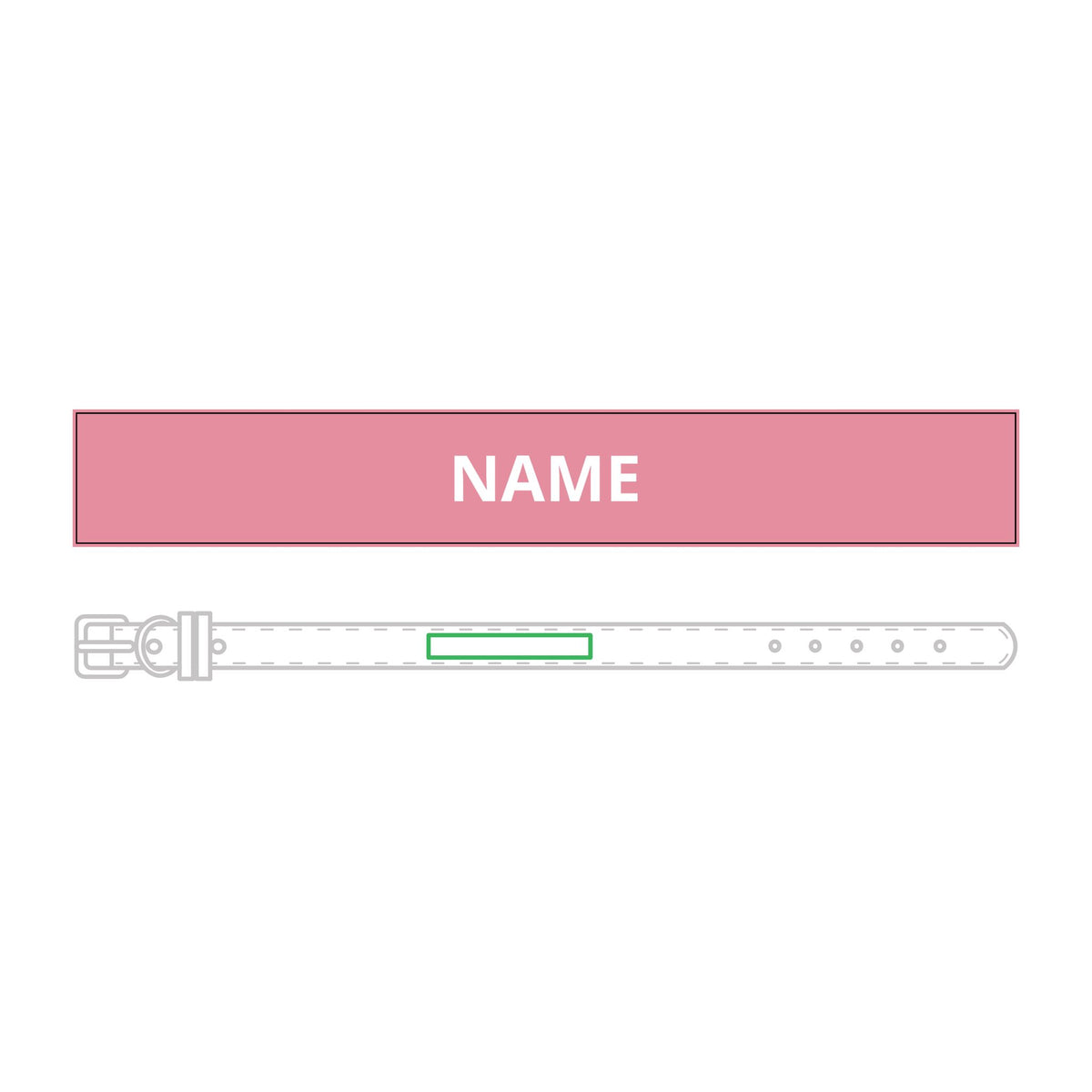 Personalised Leather Collar – Engraved