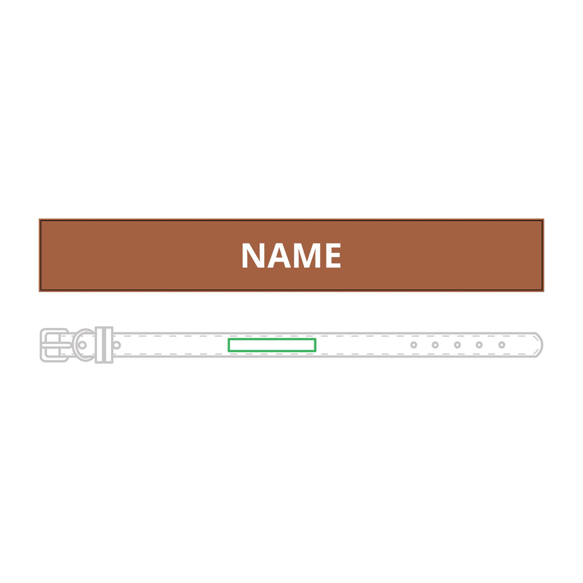 Personalised Leather Collar – Engraved