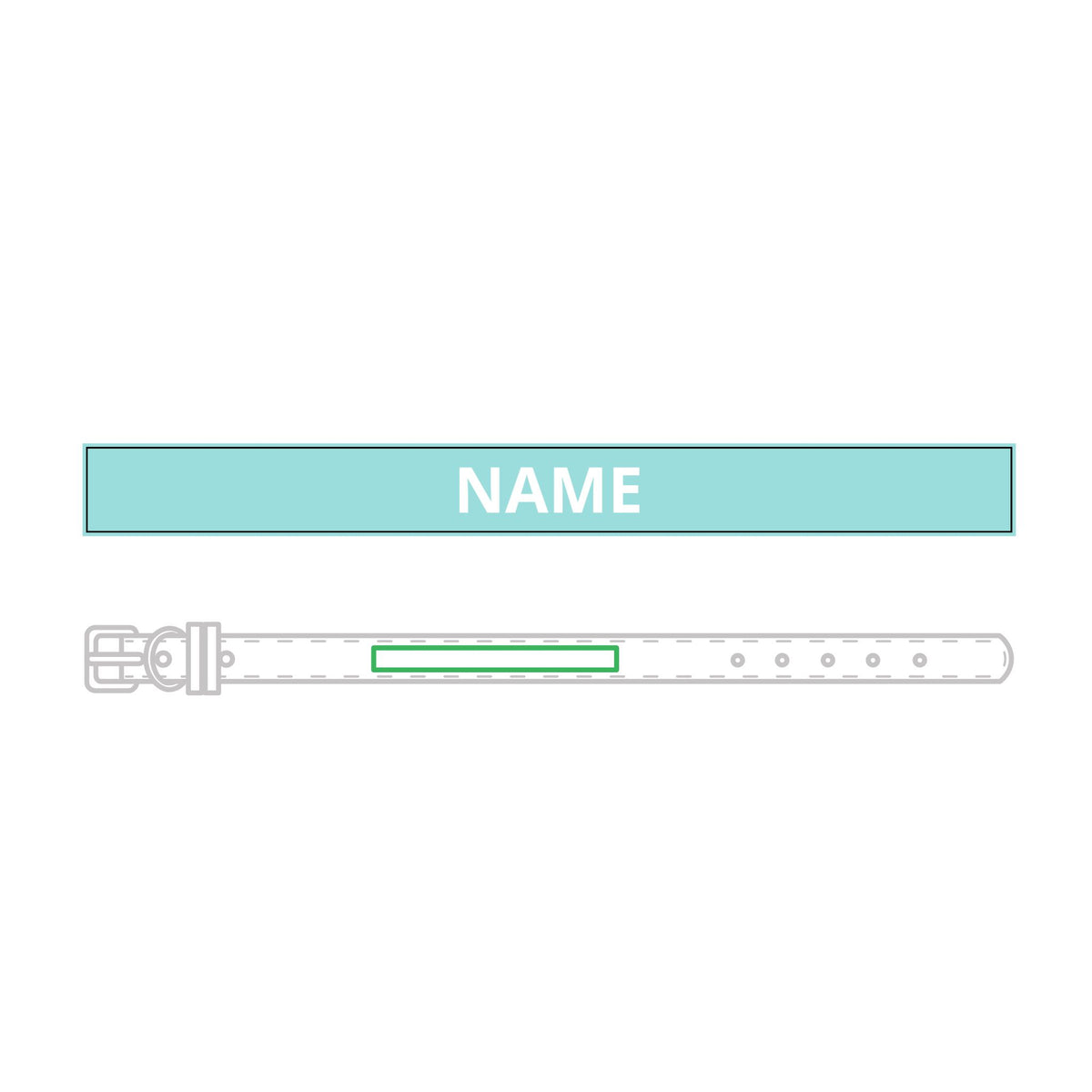 Personalised Leather Collar – Engraved