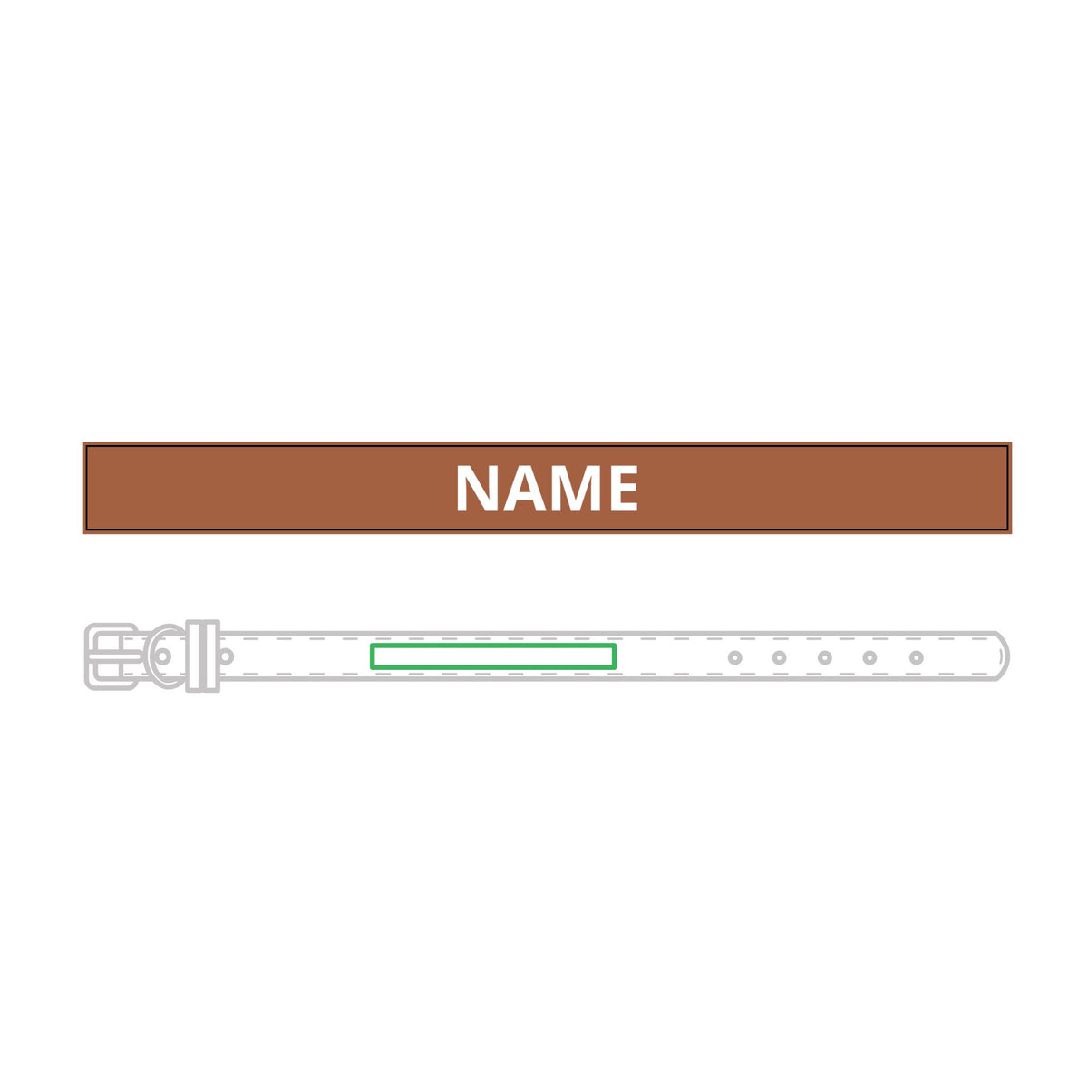 Personalised Leather Collar – Engraved